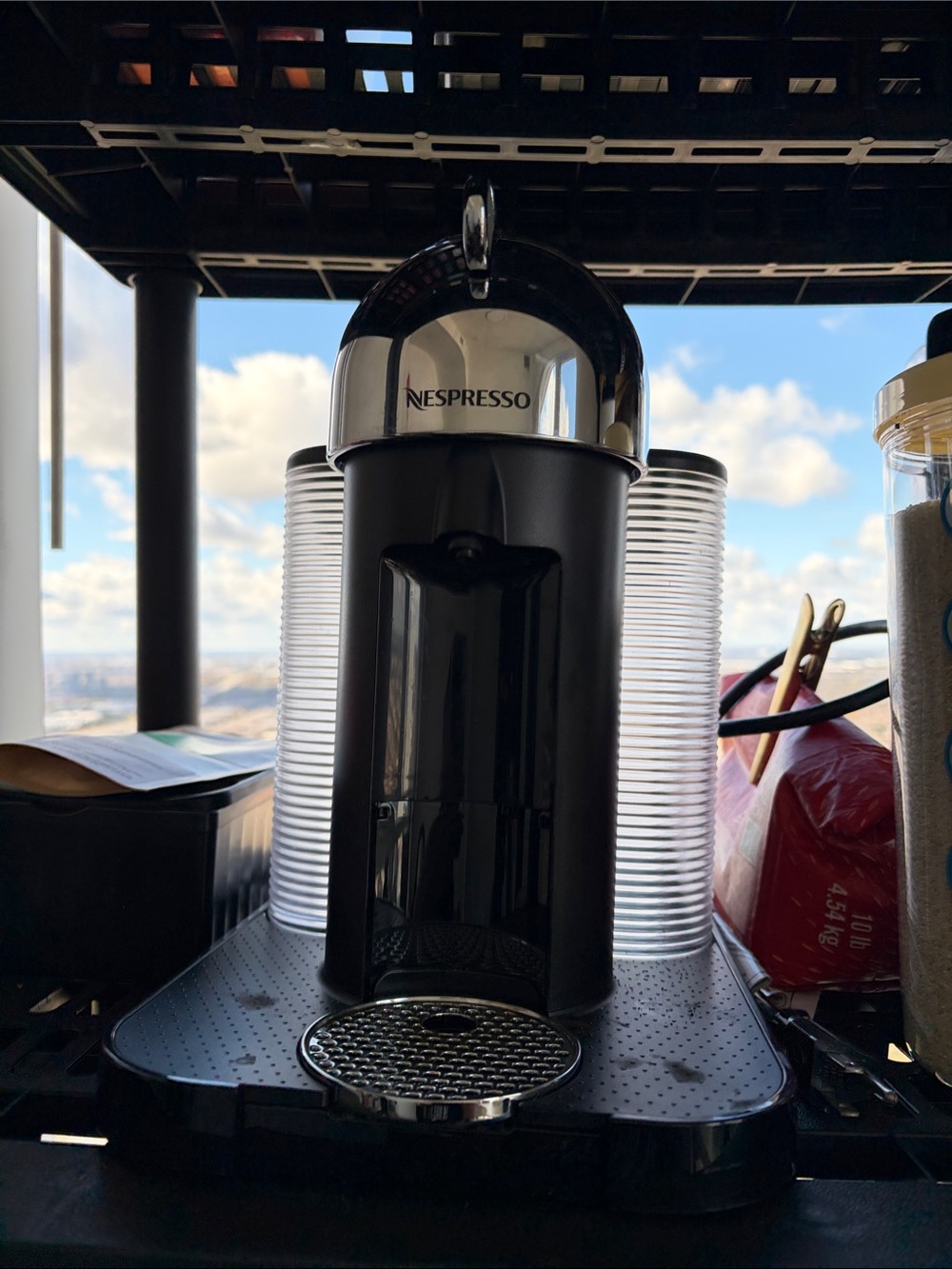 Nespresso Black and Silver Capsule Coffee & Espresso Machine